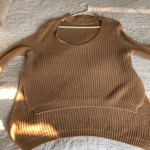 Beige knit sweater